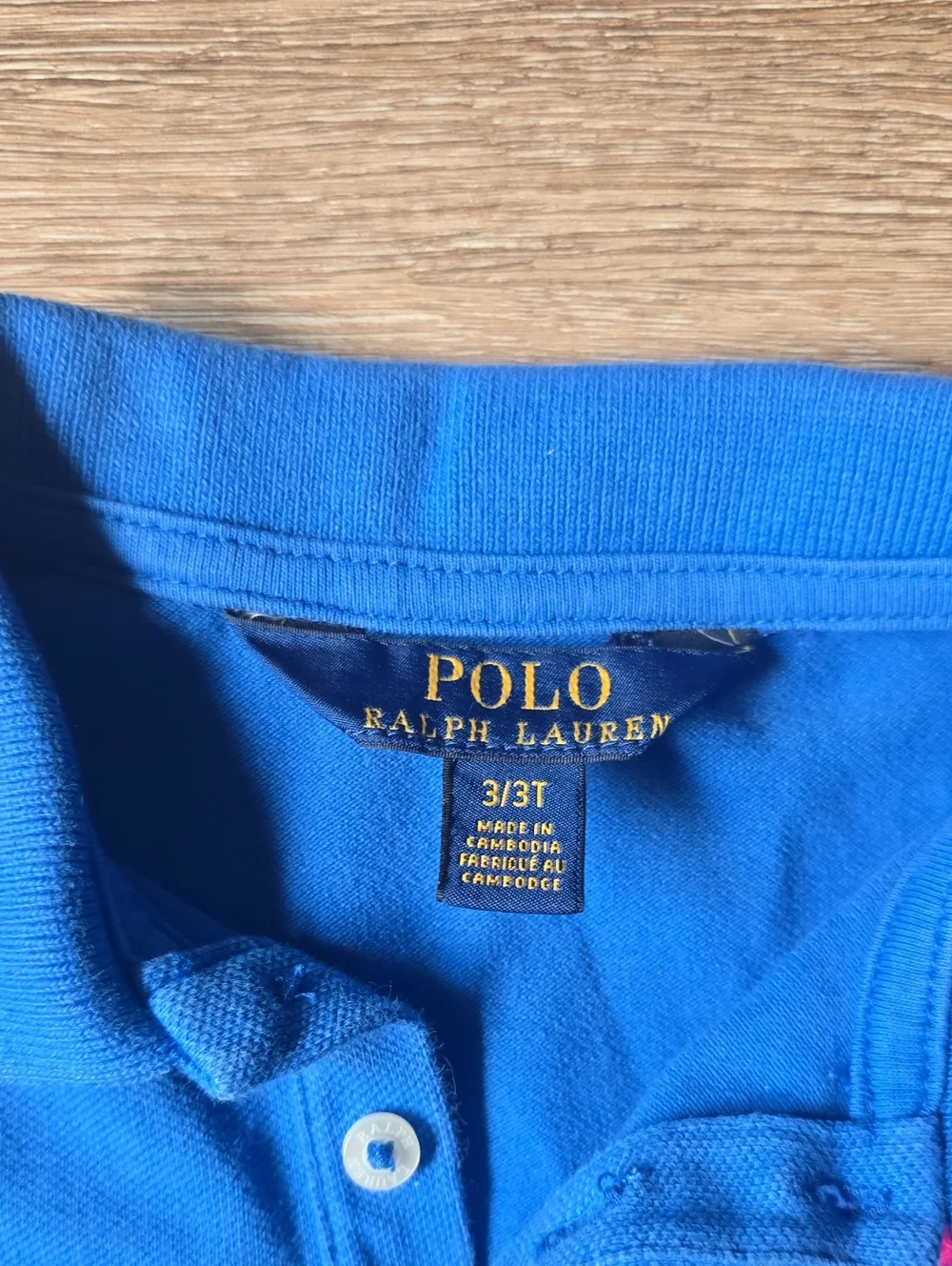 Ralph Lauren Bright Blue Polo Dress with Pink Pony Logo